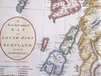 Antique Map SCOTLAND South Part, Large Original J.Cary, Camden, Stockdale 1806