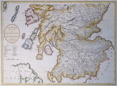 Antique Map SCOTLAND South Part, Large Original J.Cary, Camden, Stockdale 1806