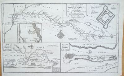 Antique Map  SENEGAL AFRICA  ST LOUIS D'Anville, Original  Engraving c1750