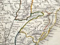 Antique Map SOUTH AMERICA, Sharpe original 1849