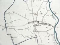 Antique Map SOUTH MOLTON, DEVON, Street Plan, Dawson Original 1832