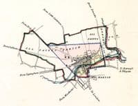 Antique Map STAMFORD, LINCOLNSHIRE  England Town & Street Plan, Dawson Original 1832