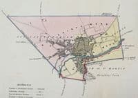 Antique Map STAMFORD, LINCOLNSHIRE  England Town & Street Plan, Dawson Original 1832