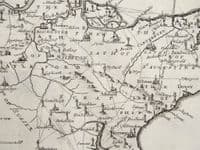Antique Map The BEACONS in KENT, RECULVER John Harris original 1719