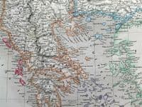 Antique Map TURKEY IN EUROPE ALBANIA SERBIA BULGARIA GREECE ROMANIA Teesdale 1841