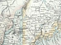 Antique Map UNITED STATES NORTH AMERICA, NORTH EAST USA Fullarton original c1860