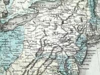 Antique Map UNITED STATES OF AMERICA, Gall & Inglis original c1850