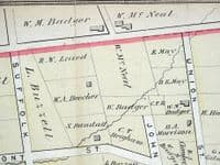 Antique Map USA St.JOHNSBURY, VERMONT,Caledonia County Original Lithograph 1875