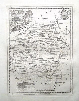 Antique Map WILTSHIRE, T.Kitchen, England Displayed Kitchin 1769