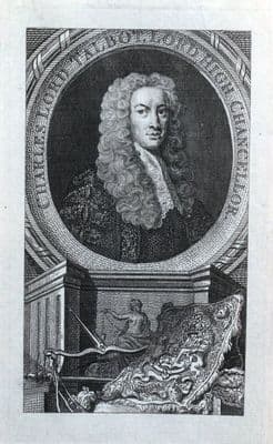 Antique Portait Print CHARLES TALBOT, LORD HIGH CHANCELLOR  original  1765