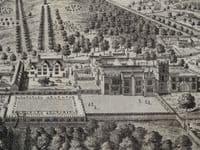 Antique Print BARRINGTON PARK, Burford, Cotswolds, Gloucestershire J.KIP 1712