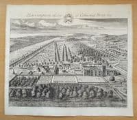 Antique Print BARRINGTON PARK, Burford, Cotswolds, Gloucestershire J.KIP 1712