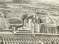 Antique Print BERKELEY CASTLE Cotswolds Gloucestershire Original Johannes KIP, Atkyns 1712