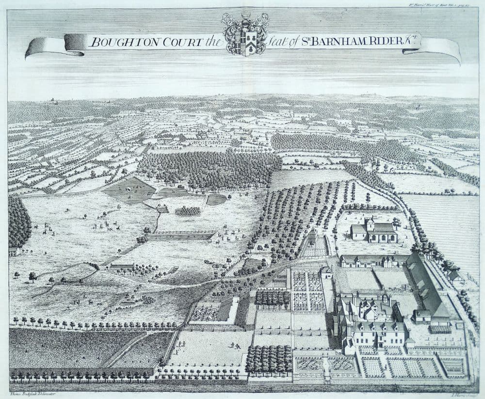 Antique Print BOUGHTON COURT Boughton Monchelsea Kent Original KIP ...
