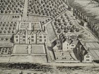 Antique Print BRADLEY COURT, Wotton under Edge, Cotswolds, Gloucestershire Johannes KIP, Atkyns 1712