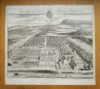Antique Print BRADLEY COURT, Wotton under Edge, Cotswolds, Gloucestershire Johannes KIP, Atkyns 1712