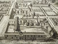 Antique Print COBERLEY HALL, Cheltenham Gloucestershire, Original Johannes KIP, Atkyns 1712