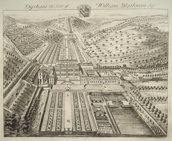 Antique Print DYRHAM PARK, Bath, Gloucestershire Johannes KIP, Atkyns 1712