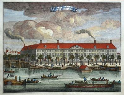 Antique Print H'ART MUSEUM AMSTELHOF, AMSTERDAM,Original Caspar Commelin  1693