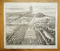 Antique Print HENBURY, BRISTOL Original Johannes KIP engraving Atkyns 1712
