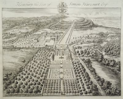 Antique Print HENBURY, BRISTOL Original Johannes KIP engraving Atkyns 1712