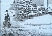 Antique Print INDIA, QUILON, COWLANG, KOLLAM, COYLANG, CHURCHILL Original Engraving  1744