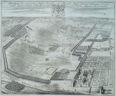 Antique Print PENSHURST PLACE Tonbridge Kent Original Johannes KIP, Harris 1719