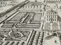 Antique Print SANDYWELL PARK, Cheltenham Gloucestershire, Original Johannes KIP, Atkyns 1712