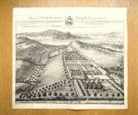 Antique Print SNEED PARK, Sneyd, Bristol original Johannes KIP Atkyns 1712