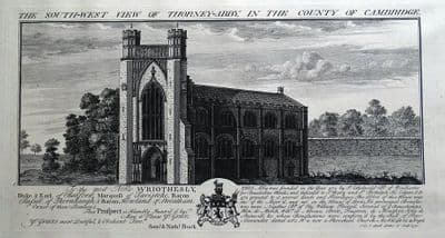 Antique Print THORNEY ABBEY, PETERBOROUGH ,Buck's Views Original Engraving 1730