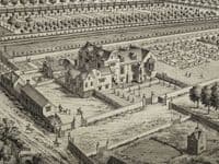 Antique Print WESTBURY COURT, Westbury on Severn, Gloucester original KIP 1712