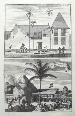 Antique Prints JAKARTA,JAVA,INDONESIA,SCHOOL, BRICKWORKS, Engravings   1744