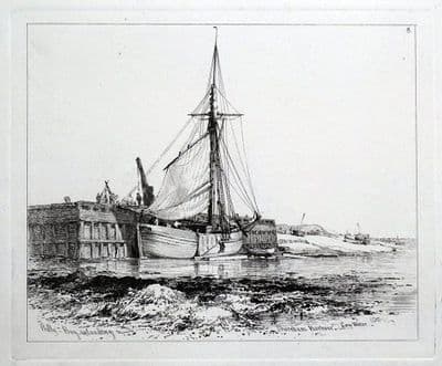 BILLY BOY, SHOREHAM, SUSSEX, E.Cooke antique maritime ship nautical print 1829