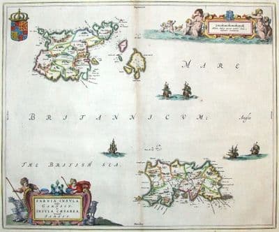 CHANNEL ISLANDS Original Antique Maps