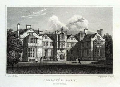 CONDOVER PARK, SHROPSHIRE original antique print 1831