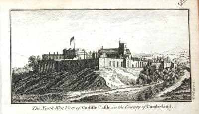 CUMBRIA CUMBERLAND CARLISLE CASTLE Original  Engraved Antique  Print c1770