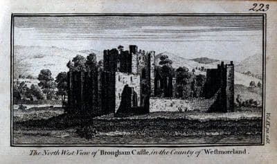 CUMBRIA PENRITH BROUGHAM CASTLE Original Copper Engraved Antique Print c1770