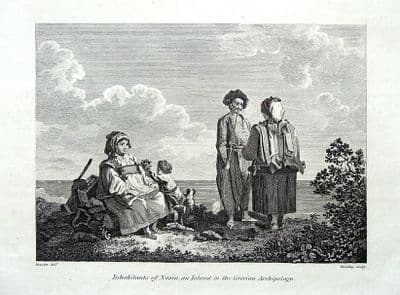 GREECE,NATIVES OF THE ISLAND OF NAXOS, Cooke Original Antique print c1810