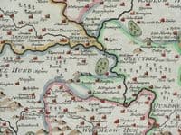 HEREFORDSHIRE, Robert Morden, original antique old vintage map 1722