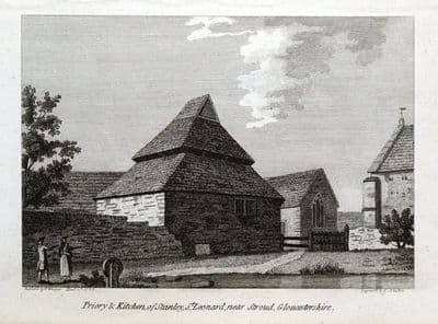 LEONARD STANLEY PRIORY, STONEHOUSE, GLOUCESTERSHIRE antique print 1786