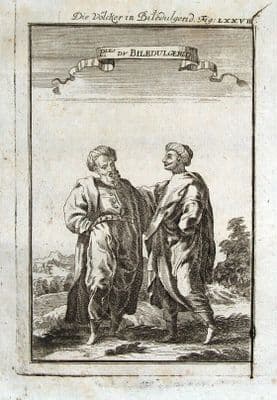 NORTH AFRICA, BILEDULGERID, NATIVE COSTUME Mallet original antique print 1