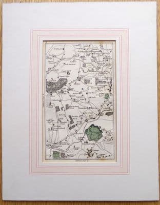 Original 1786 Antique Map CHIPPING ONGAR,GREENSTED ,NAVESTOCK ,ESSEX  by J.Cary