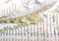 Original 1830 Antique Print MOUNTAINS & RIVERS Genuine Old Fenner Engraved Chart