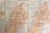 Original Antique Map 1846 PALESTINE ISRAEL Middle East F.Ansart Genuine Old Map