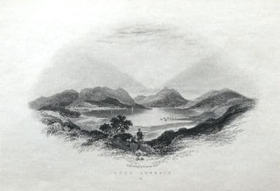 SCOTLAND LOCH LUBNAIG  Original Steel Engraved  Antique Print c 1870
