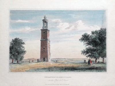 St. CLOUD, PARIS, LANTERN OF DEMOSTHENES Original antique print 1823