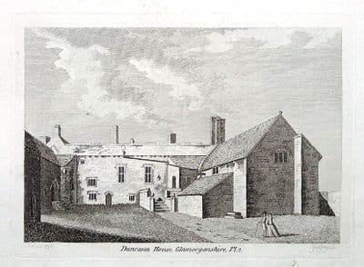 WALES, SOUTHERNDOWN, DUNRAVEN HOUSE Antique Print 1776