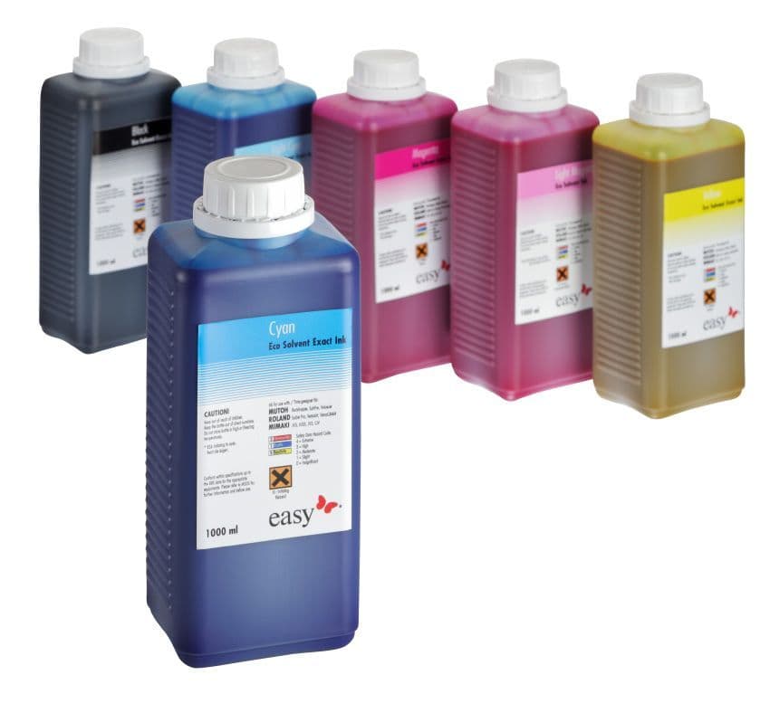 Easy Ink Roland EcoSol Max 3 Ink Cartridges & 1 Litre Bottles Link Ink