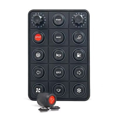 15 Button CAN-bus Keypad with Dials