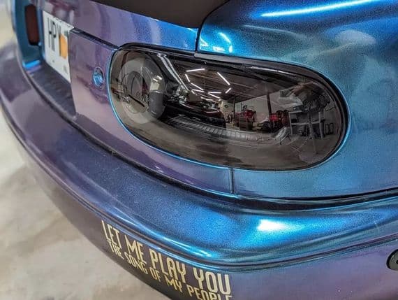 Carbon Miata MX5 NA  LED Sequential Tail Lights -Smoked Includes Fog Lamp and E-Marked